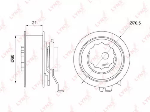 Tension pulley, timing belt