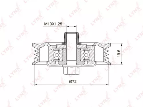 Tensioner Pulley, poly v-belt