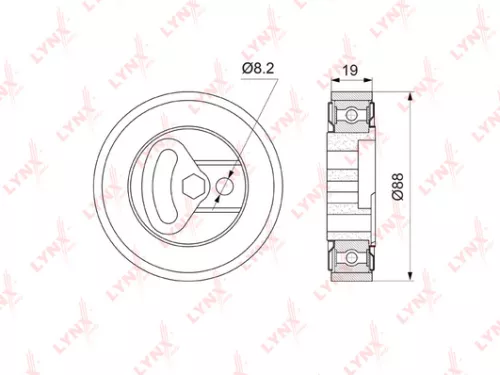 Tension pulley, poly v-belt