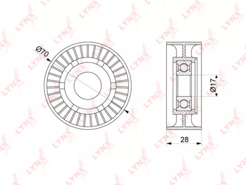 Tensioner Pulley, poly v-belt