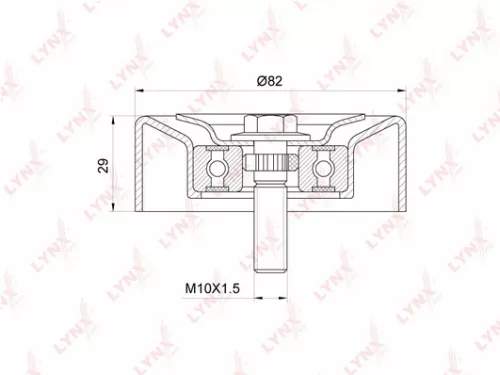 Deflection/Guide pulley, poly v-belt