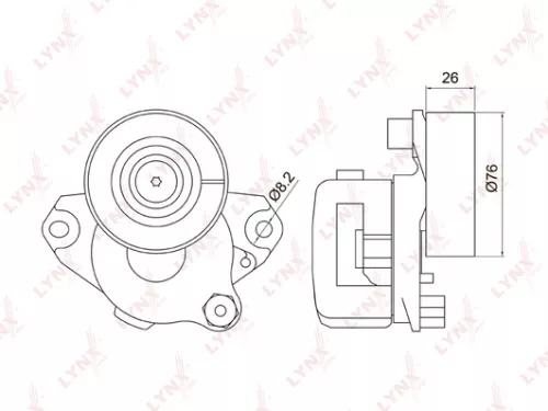 Belt tensioner, poly v-belt