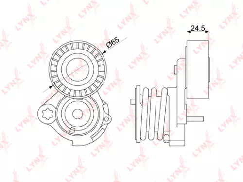 LYNXAUTO Belt tensioner, poly v-belt (PT-3225)