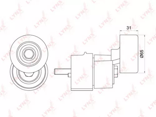 Belt tensioner, poly v-belt