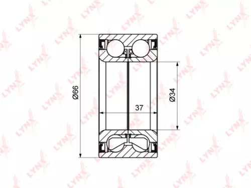 LYNXAUTO Wheel bearing, front (WB-1147)