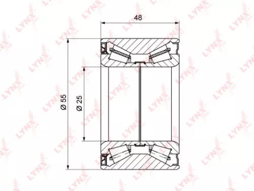 LYNXAUTO Wheel bearing, rear (WB-1215)