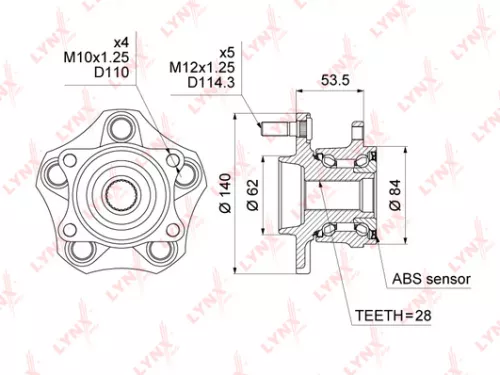 LYNXAUTO Wheel Hub (WH-1037)