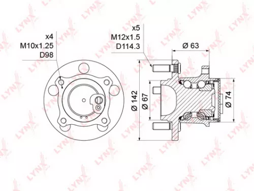 LYNXAUTO Wheel Hub (WH-1214)